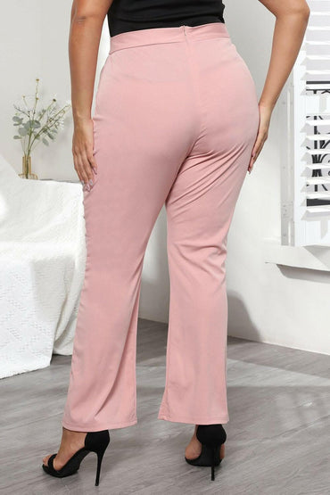 Chic curvy trousers in solid colors - Love Salve 