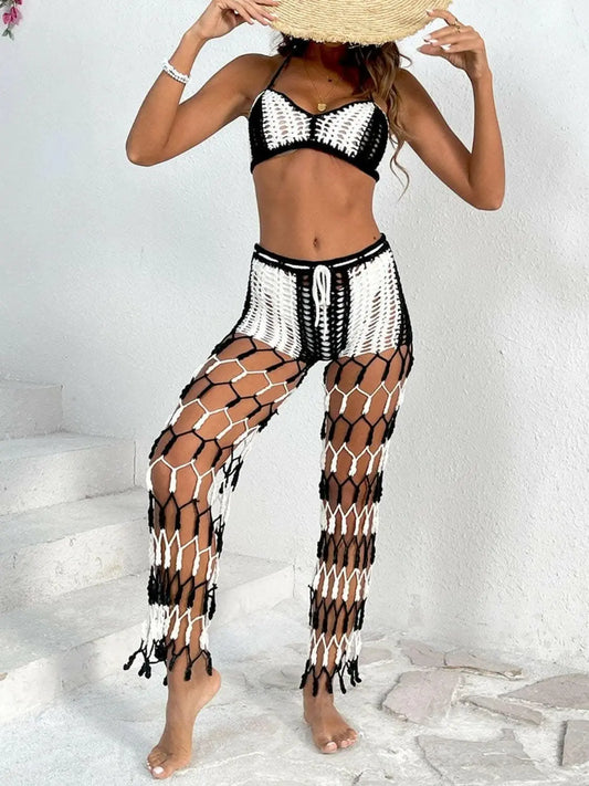Chic cutout halter swimwear set - Love Salve 