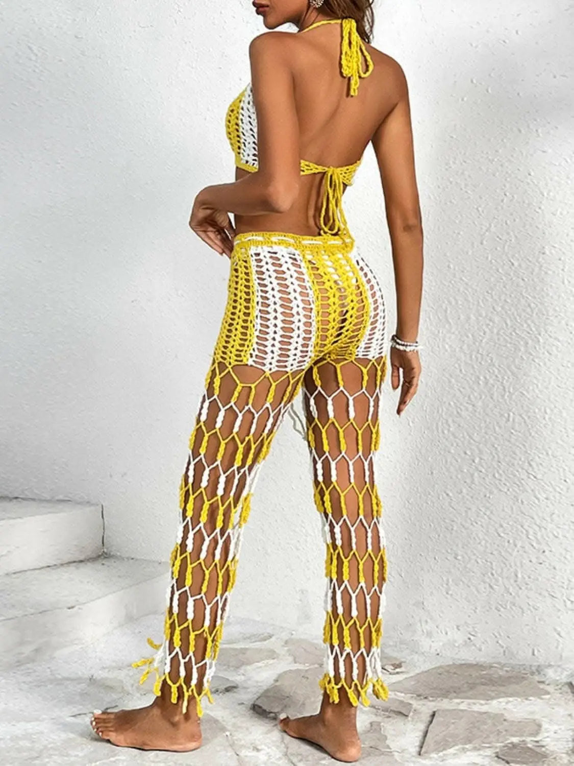 Chic cutout halter swimwear set - Love Salve 