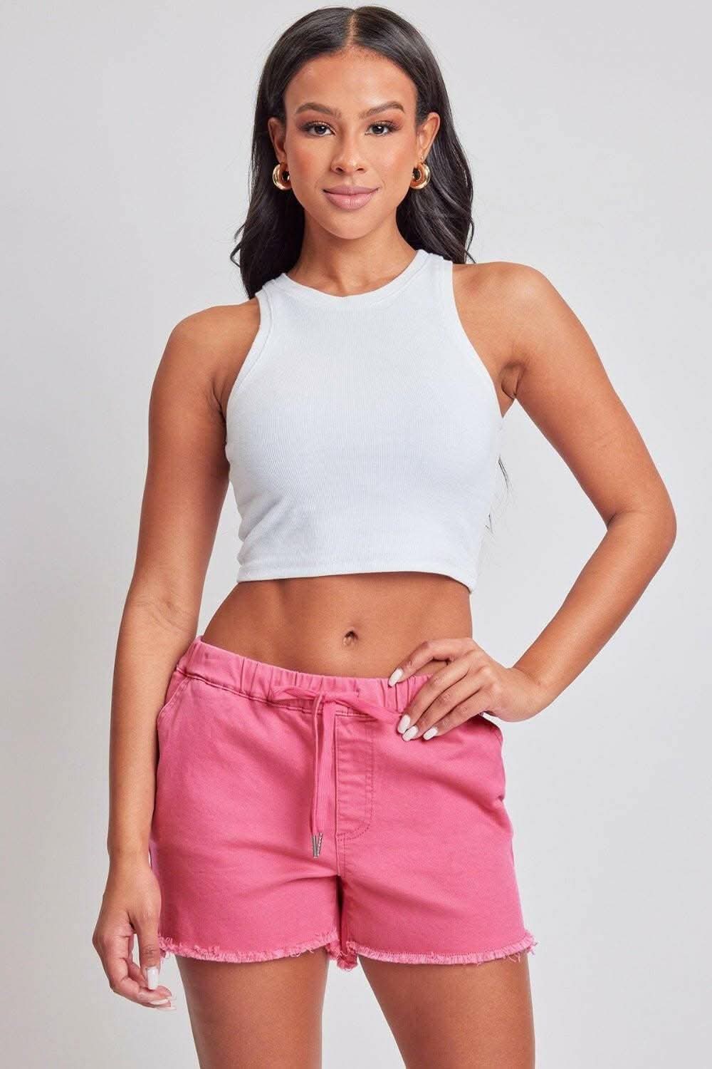 Chic drawstring denim shorts 
