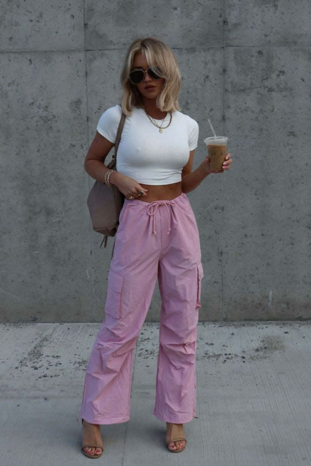 Chic drawstring pants with pockets 