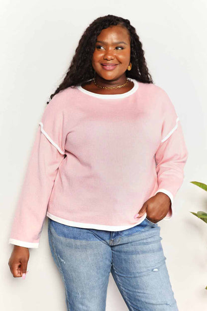 Chic dropped shoulder knit top - Love Salve 