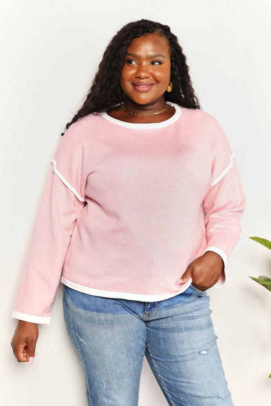 Chic dropped shoulder knit top - Love Salve 