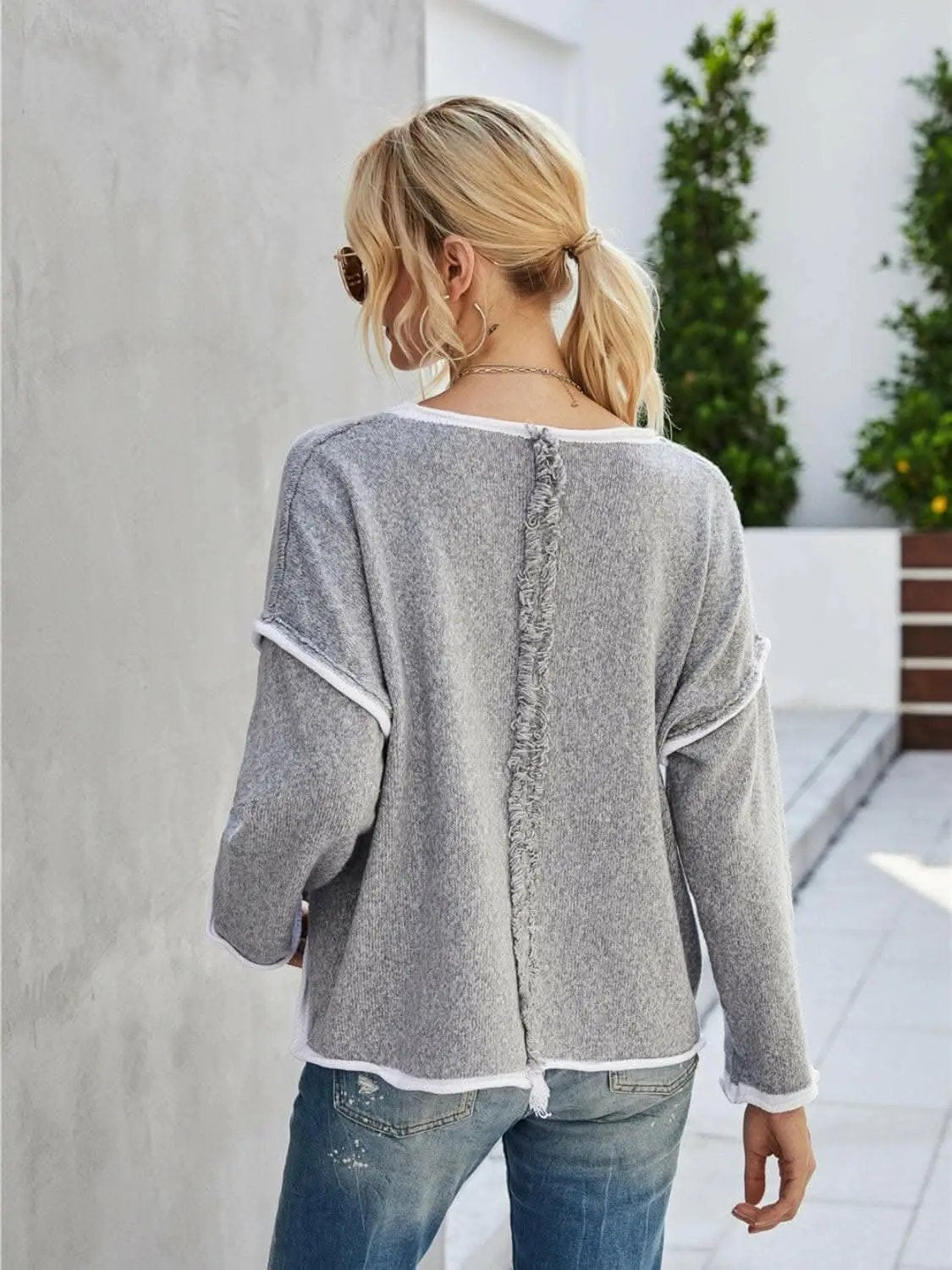 Chic dropped shoulder sweater - Love Salve 