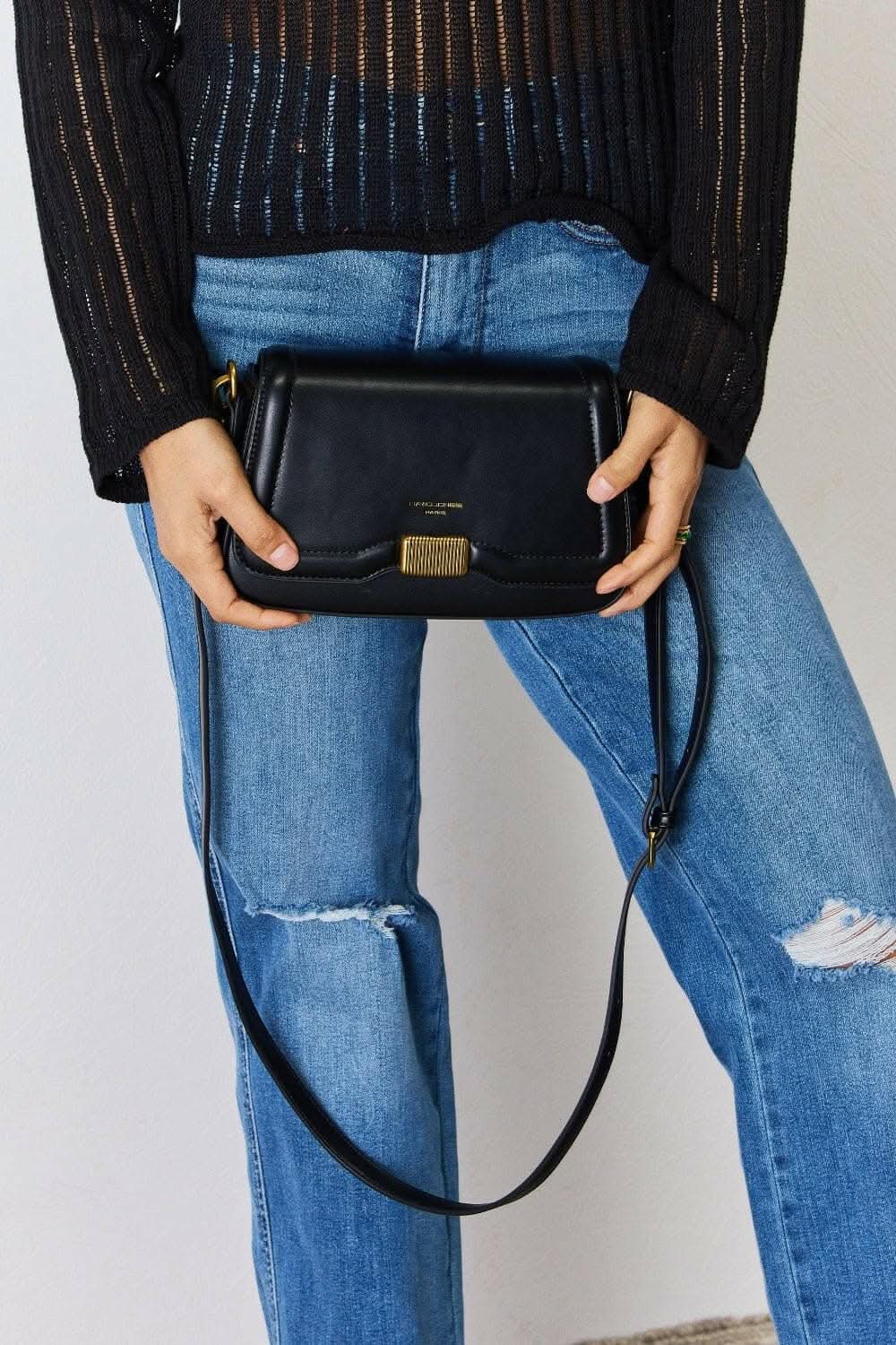 Chic faux leather crossbody bag - Love Salve 
