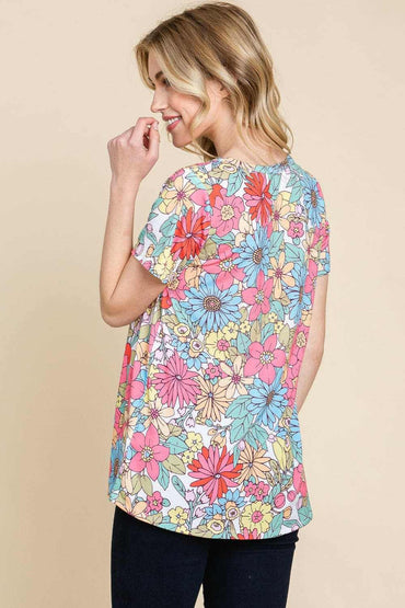 Chic floral tee by bombom - soft fabric - Love Salve 