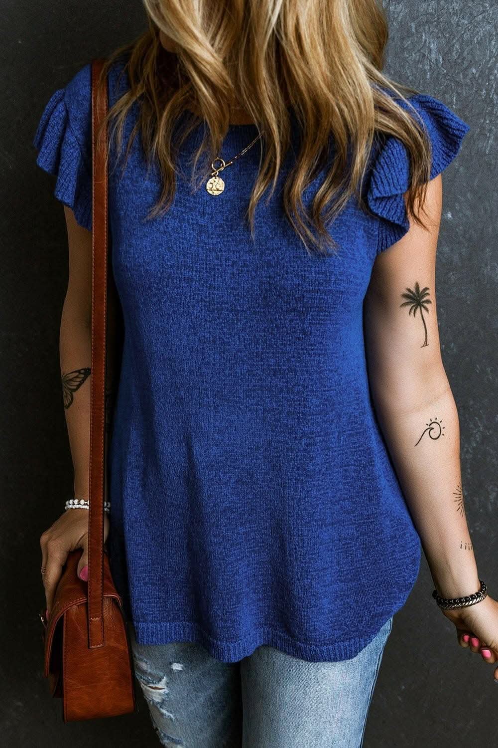 Chic frilled high neck blouse - Love Salve 