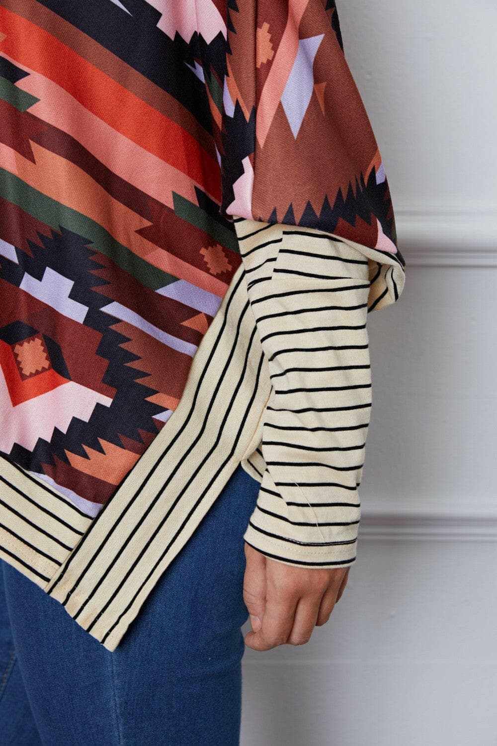 Chic geometric striped blouse - Love Salve 