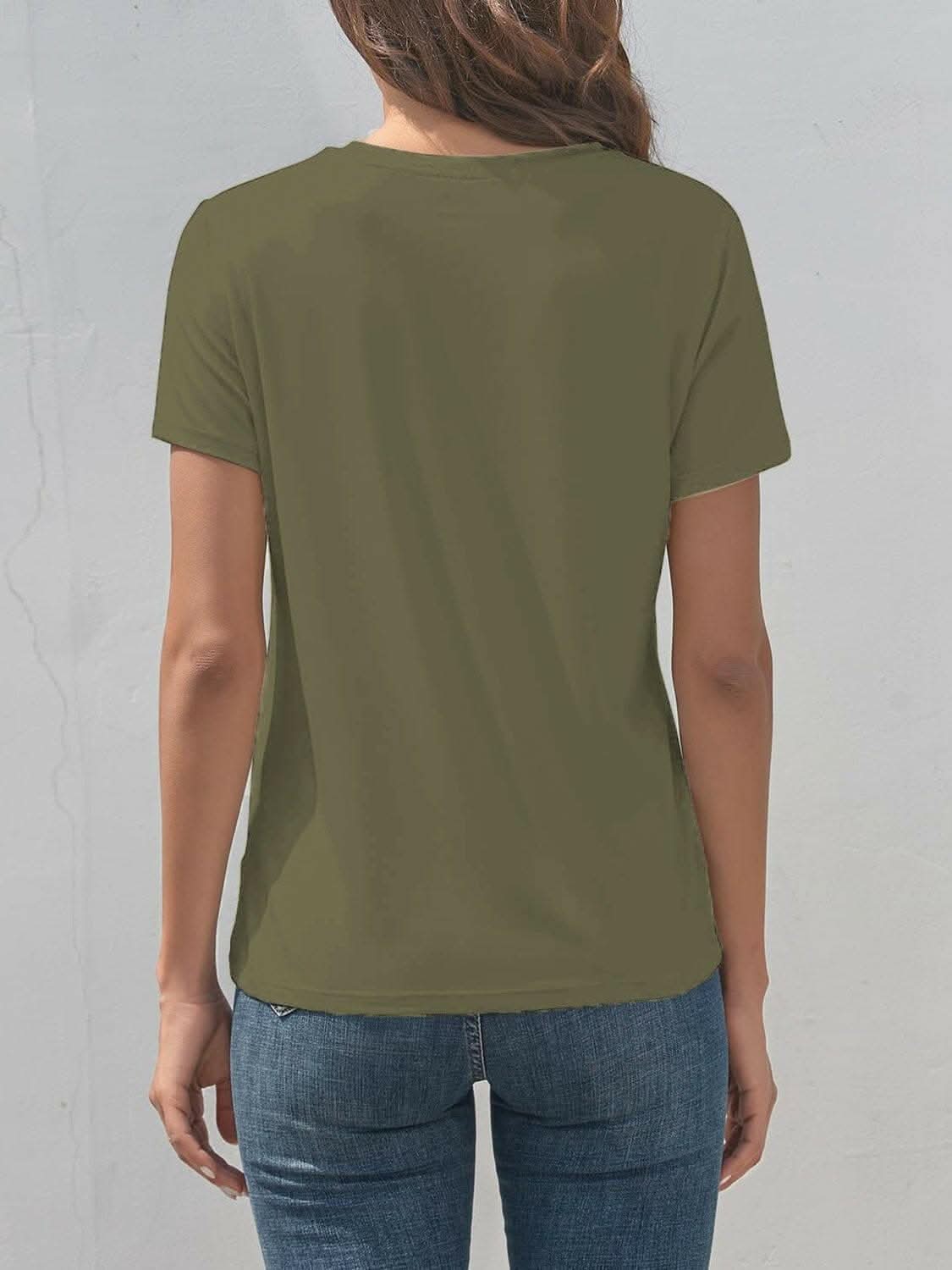 Chic graphic print short sleeve tee - Love Salve 
