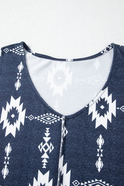 Chic gray plus size v-neck top - Love Salve 