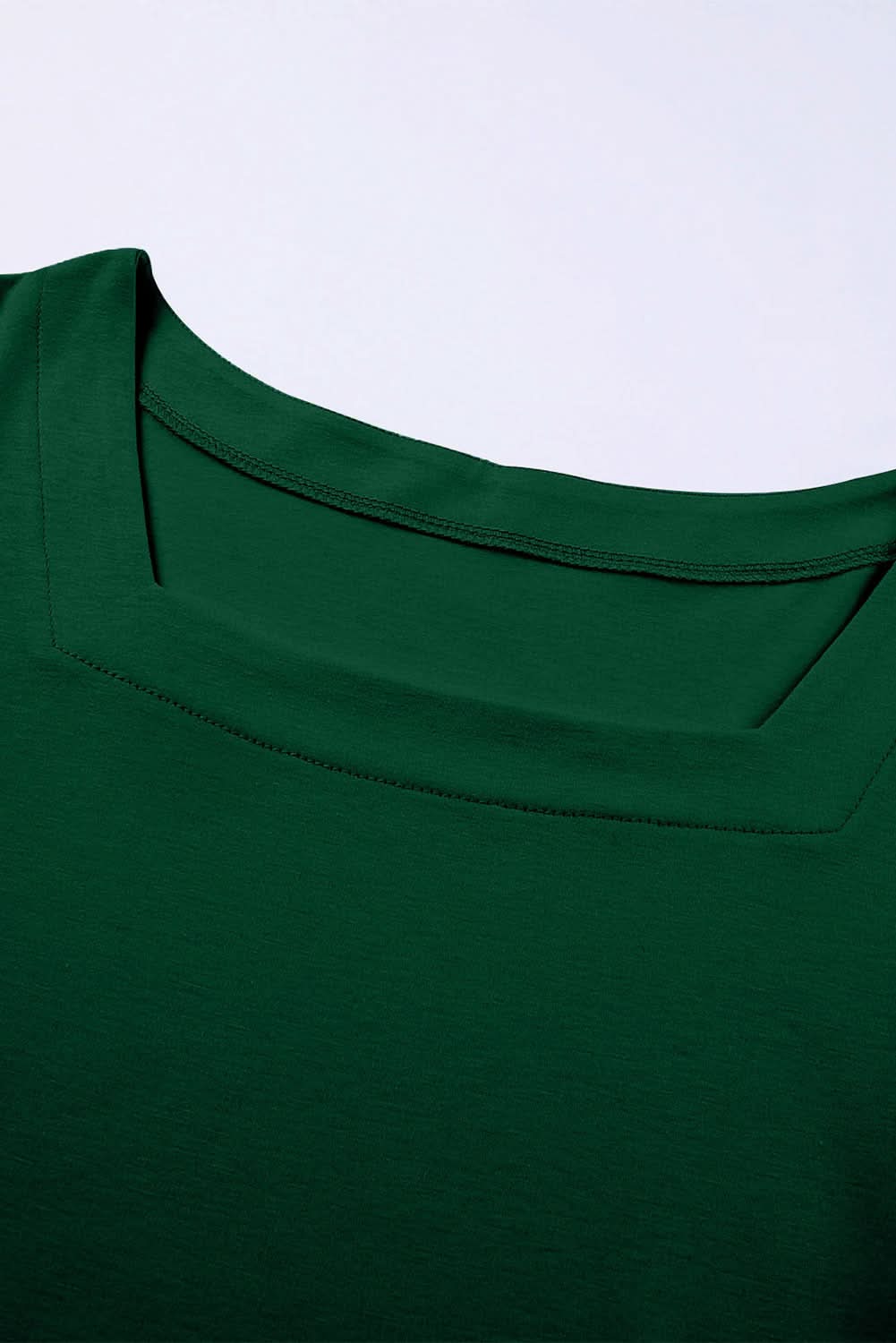 Chic green plus size square neck top - Love Salve 
