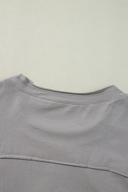 Chic grey floral star top - plus sizes - Love Salve 