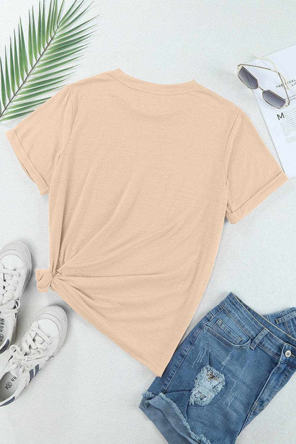 Chic hat graphic tee for casual wear - Love Salve 