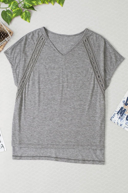 Chic heathered v-neck tee - Love Salve 