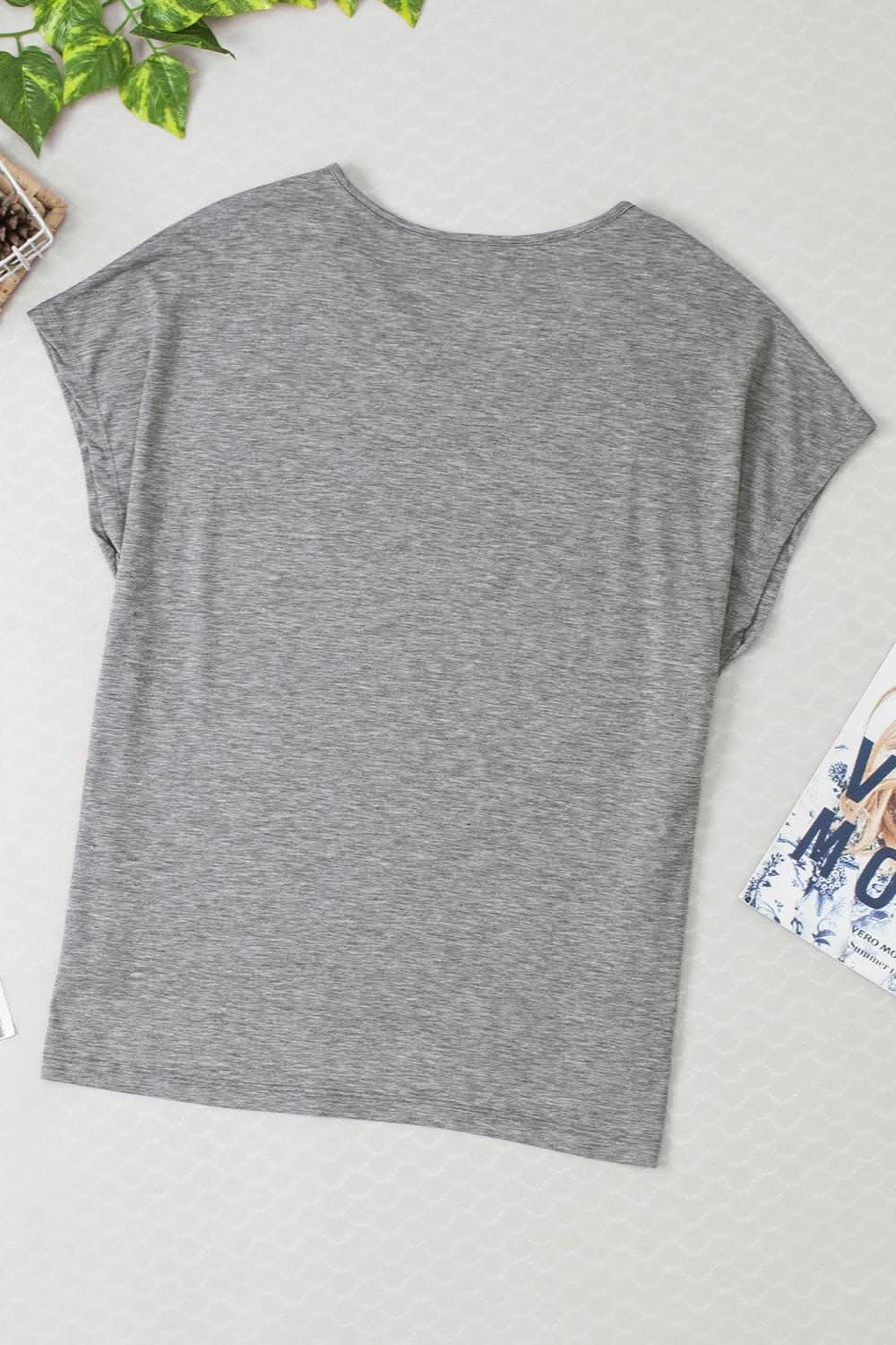 Chic heathered v-neck tee - Love Salve 