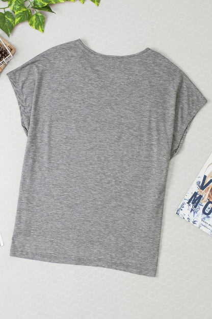 Chic heathered v-neck tee - Love Salve 