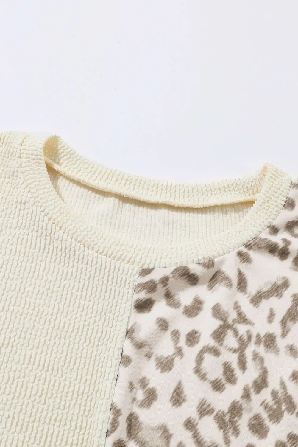 Chic khaki leopard block top - Love Salve 