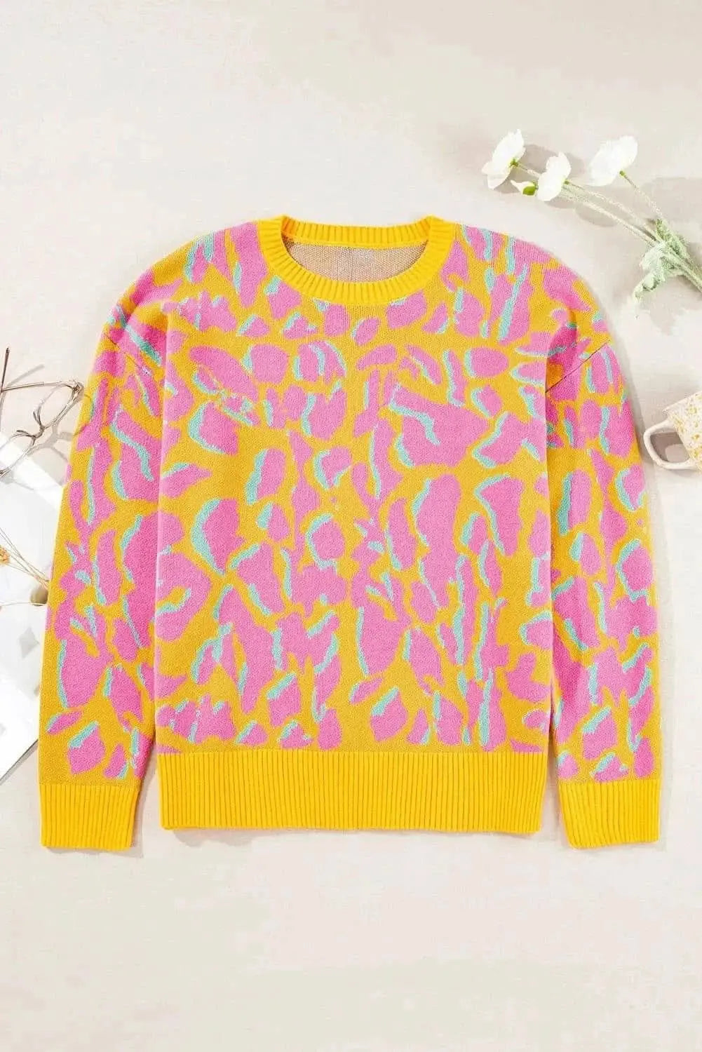 Chic knit sweater with round neck - Love Salve 