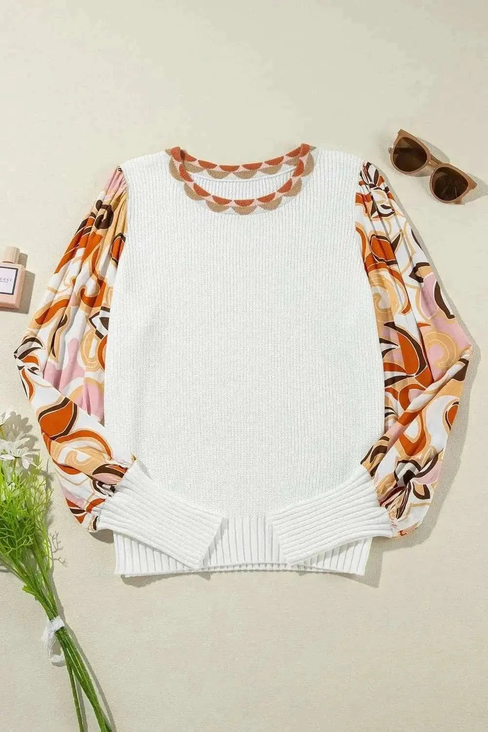 Chic lantern sleeve knit top - Love Salve 