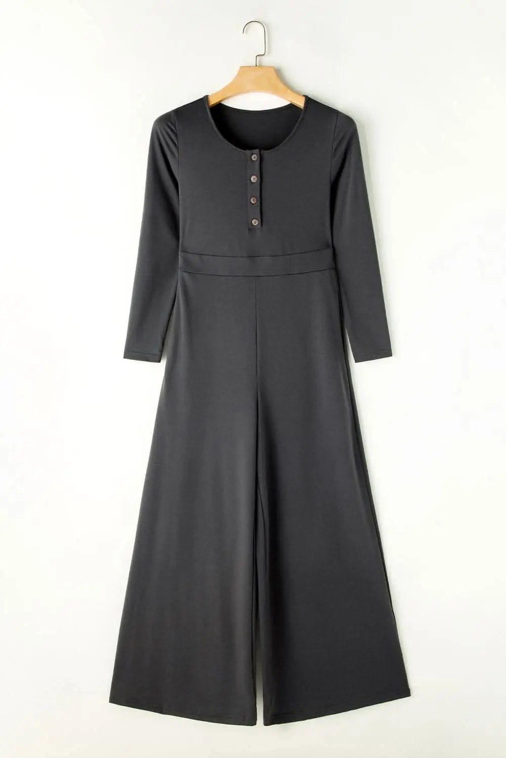 Chic long sleeve wide-leg jumpsuit - Love Salve 
