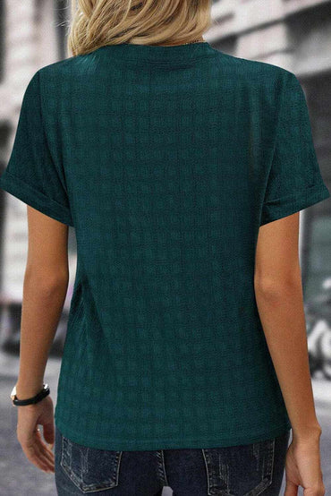 Chic notched sleeve blouse in soft fabric - Love Salve 