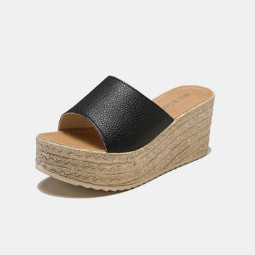 Chic open toe elevated sandals - Love Salve 