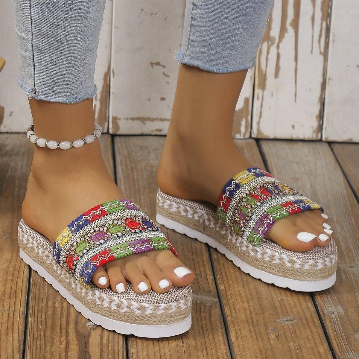 Chic open toe platform sandals - Love Salve 
