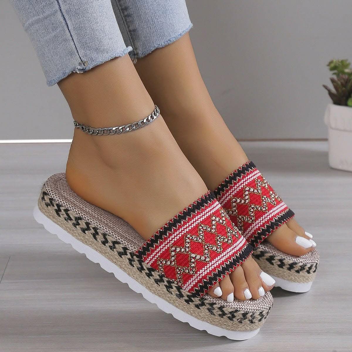 Chic open toe platform sandals - Love Salve 