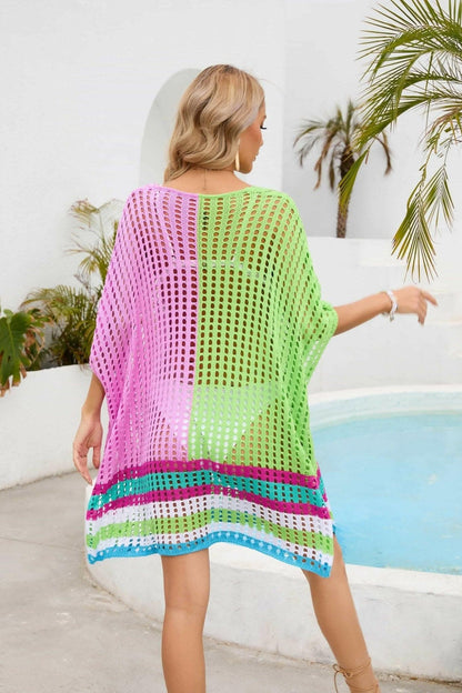 Chic openwork scoop neck cover-up 