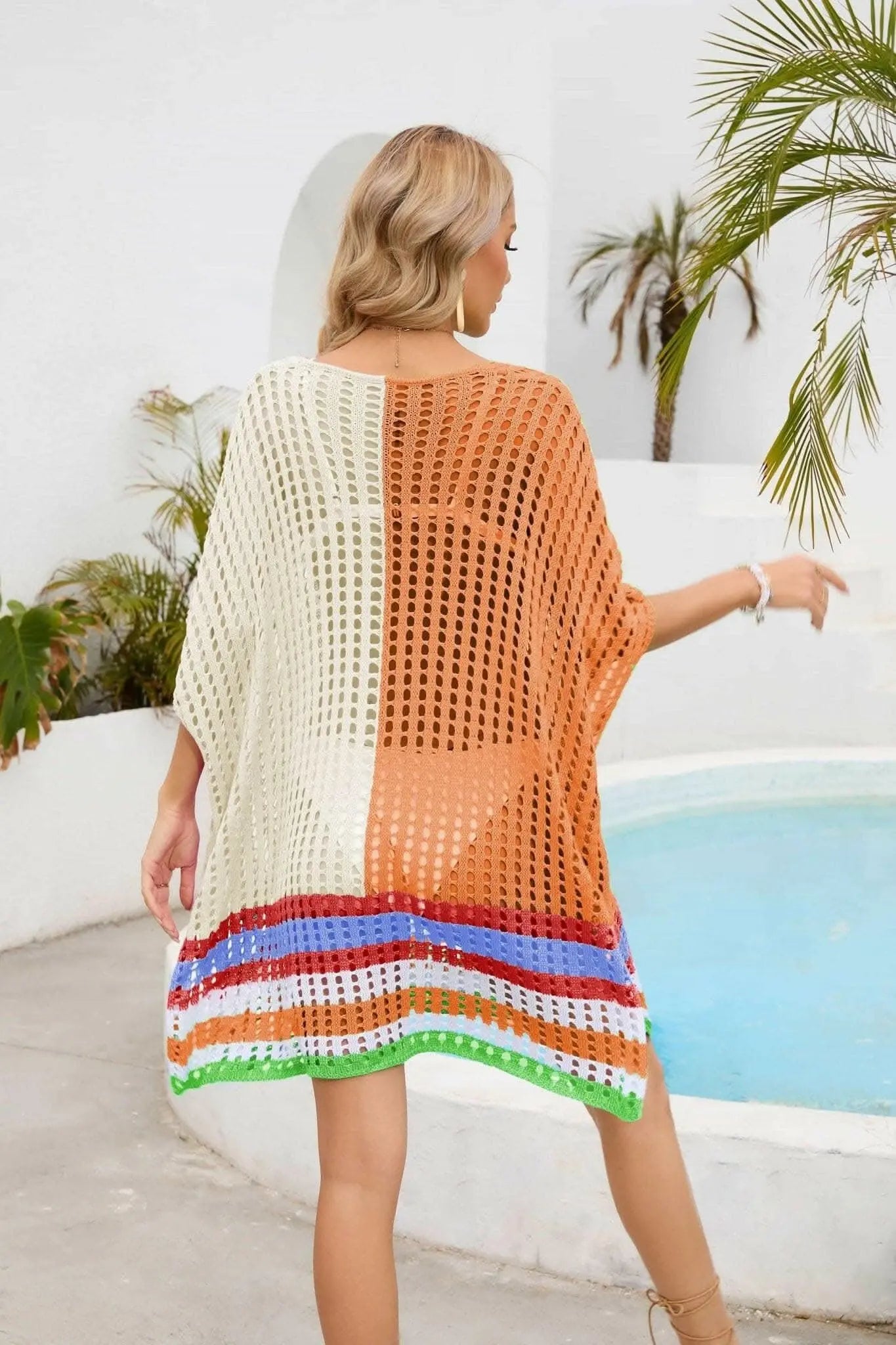Chic openwork scoop neck cover-up - Love Salve 