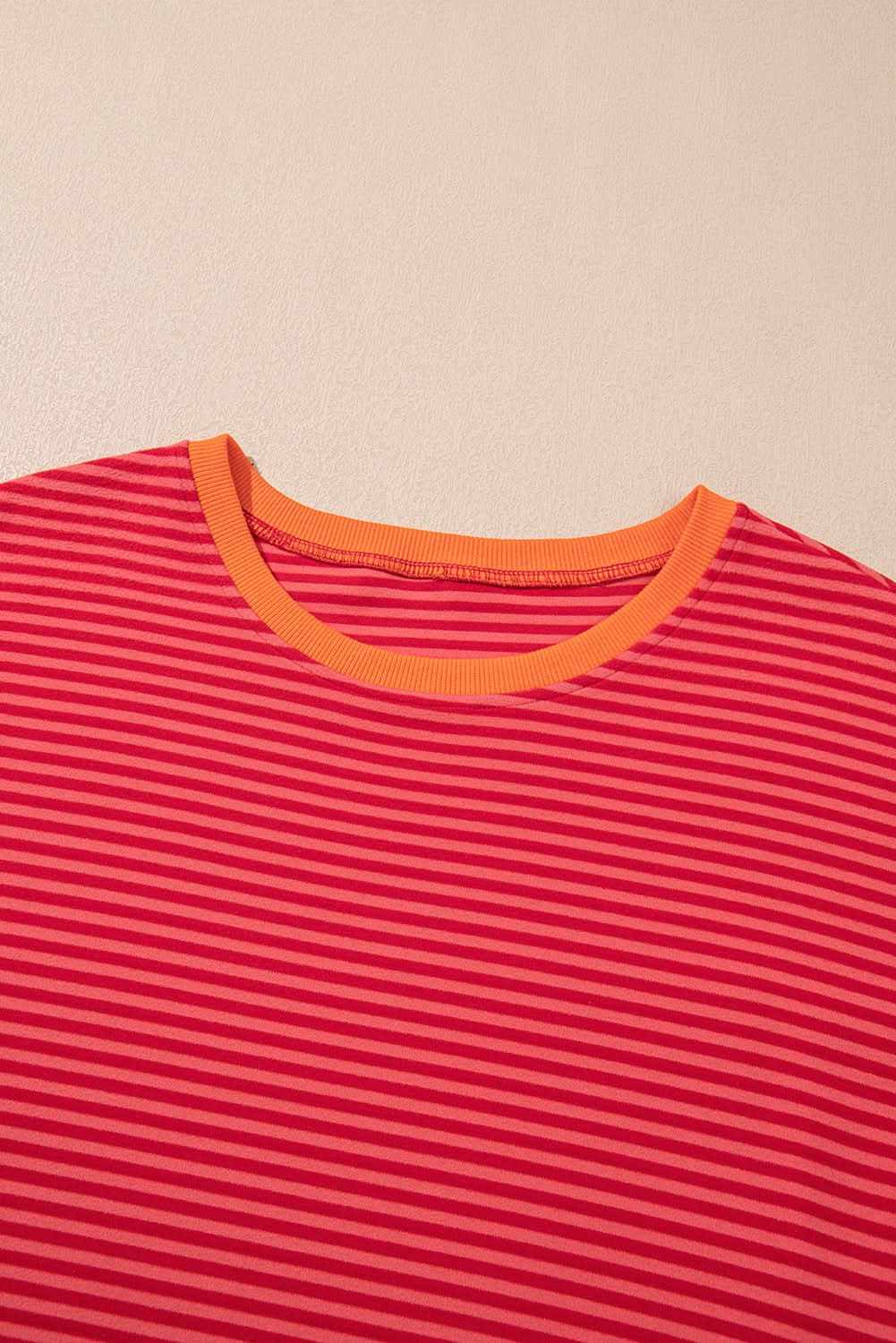 Chic orange striped plus size top - Love Salve 