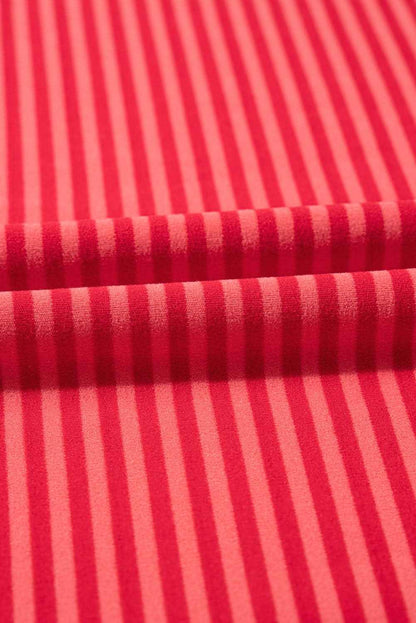 Chic orange striped plus size top - Love Salve 
