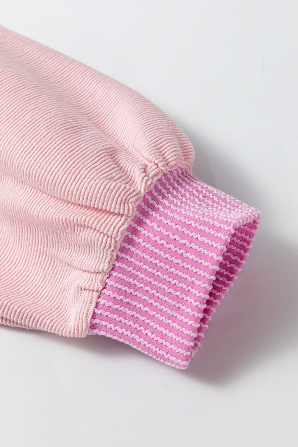Chic pink plus size patchwork hoodie 