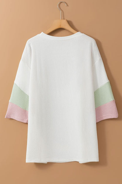 Chic plus-size colorblock t-shirt - Love Salve 
