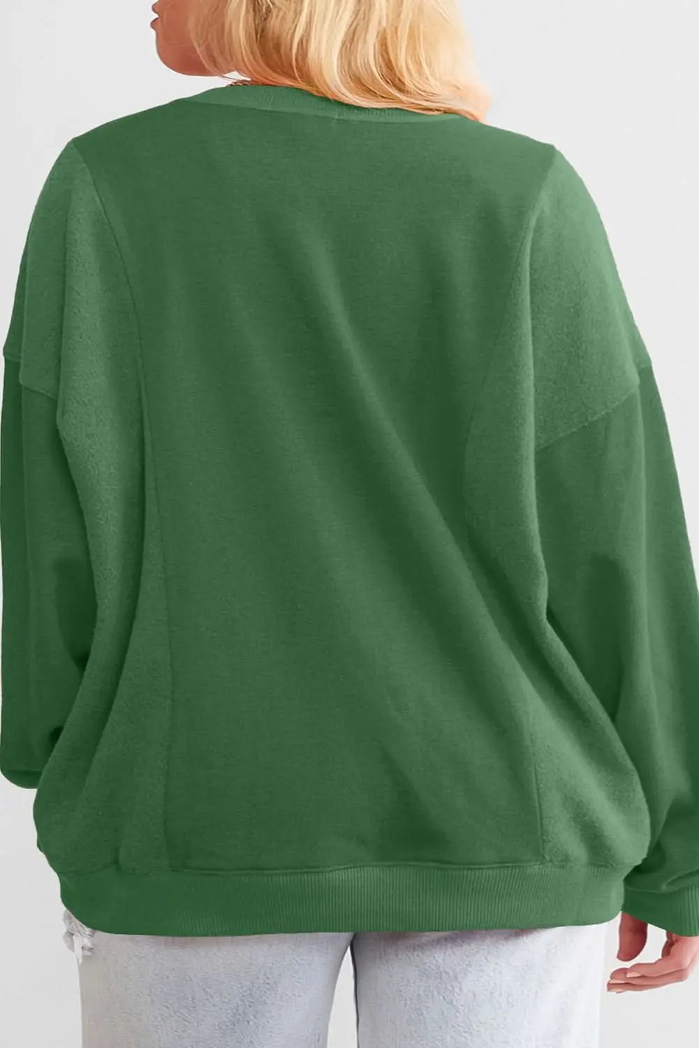Chic plus size blackish green sweatshirt - Love Salve 