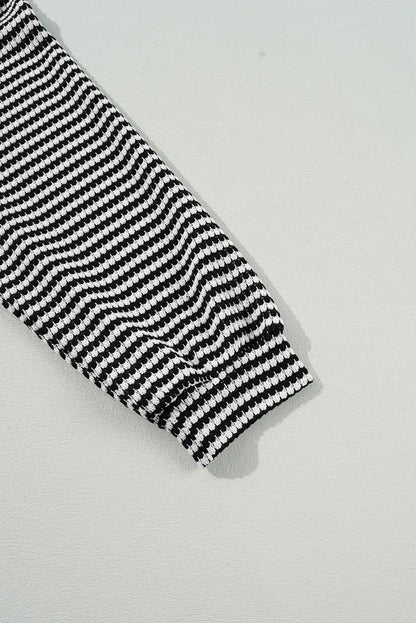 Chic plus size black striped tee - Love Salve 