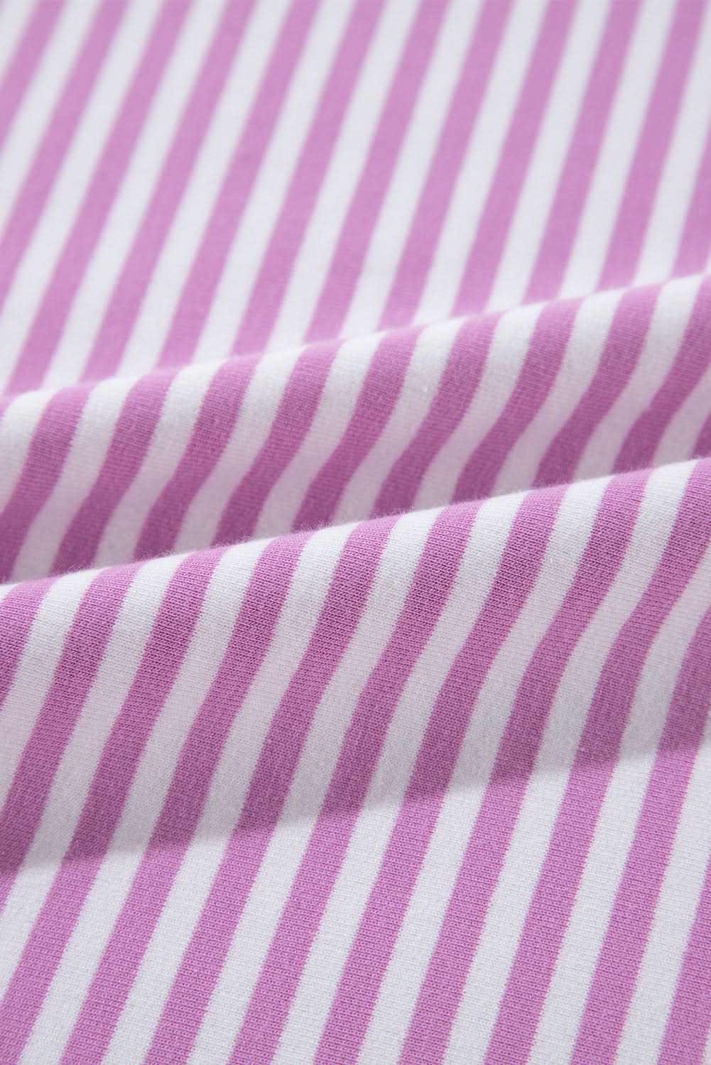 Chic plus size pink stripe tee - Love Salve 