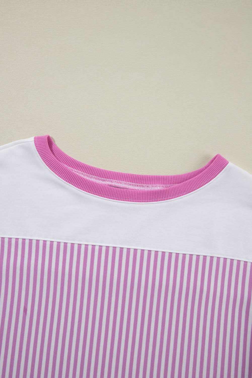 Chic plus size pink stripe tee - Love Salve 