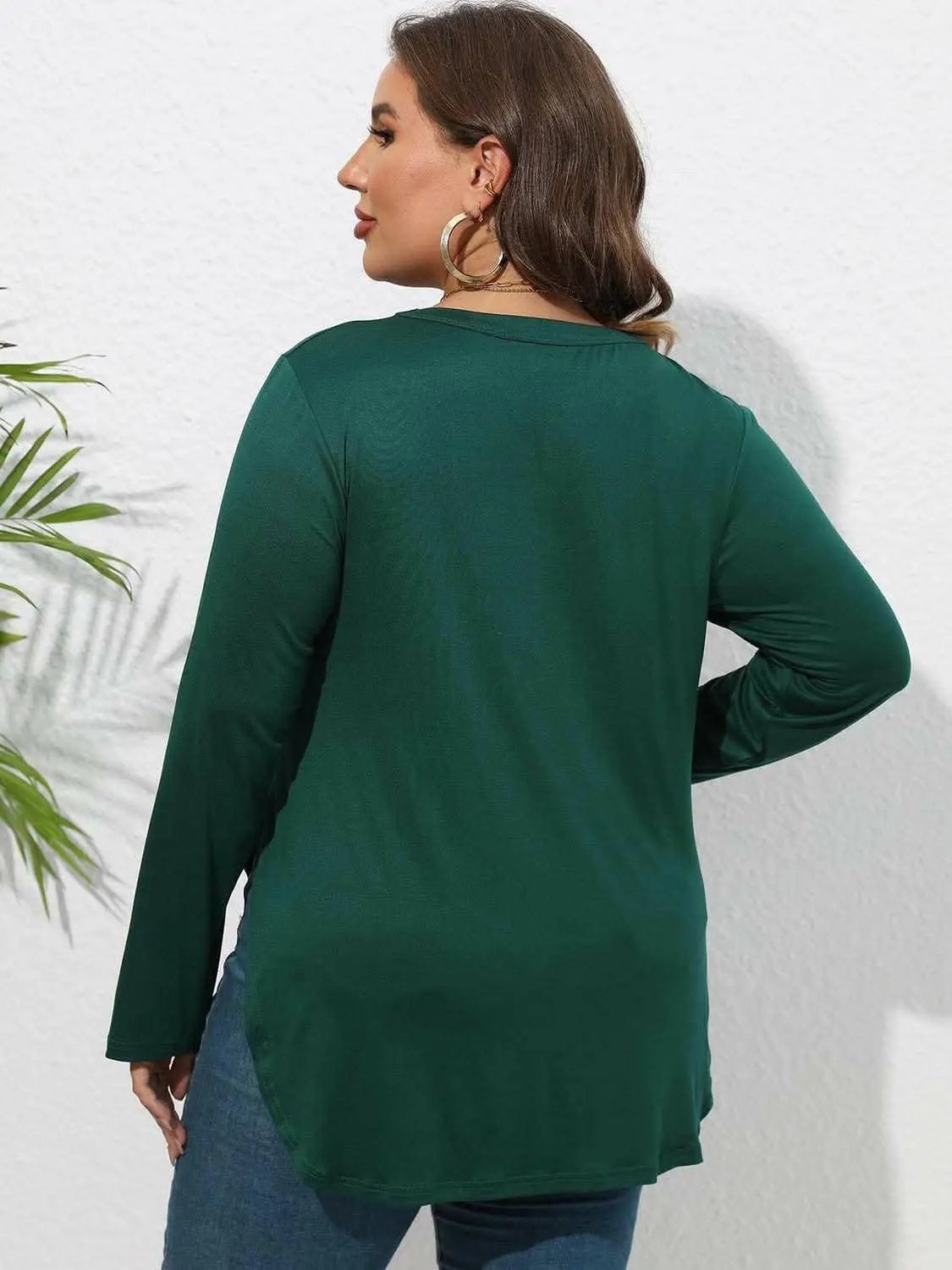 Chic plus size sheer sleeve t-shirt - Love Salve 