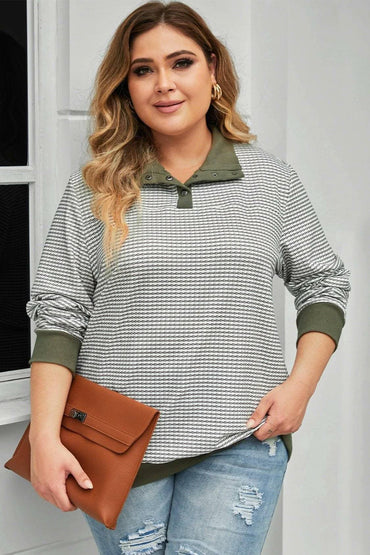 Chic plus size striped blouse - Love Salve 