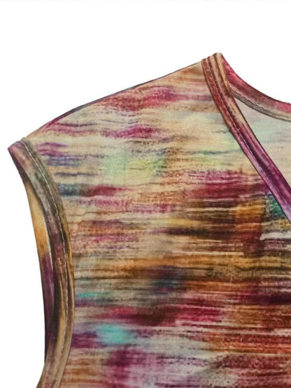 Chic printed cap sleeve top 