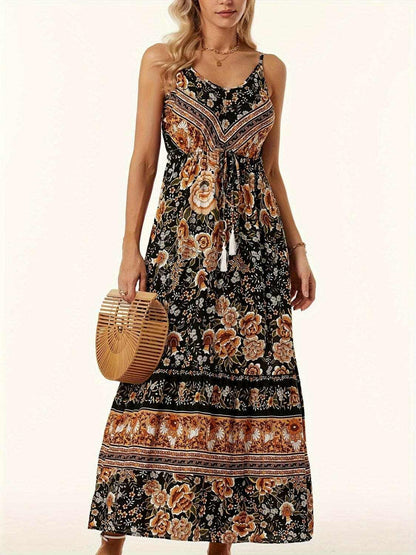Chic printed midi dress - effortless style - Love Salve 