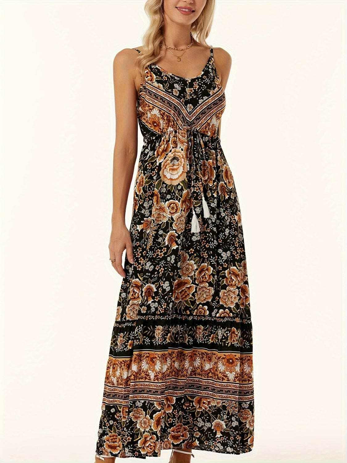 Chic printed midi dress - effortless style - Love Salve 