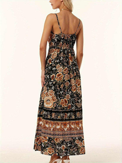 Chic printed midi dress - effortless style - Love Salve 