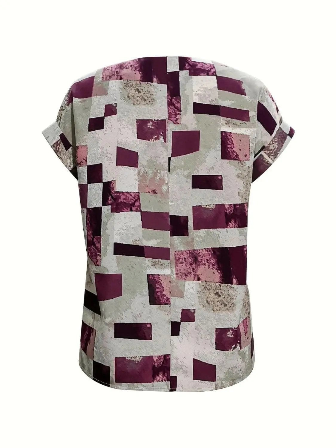 Chic printed notched blouse - Love Salve 