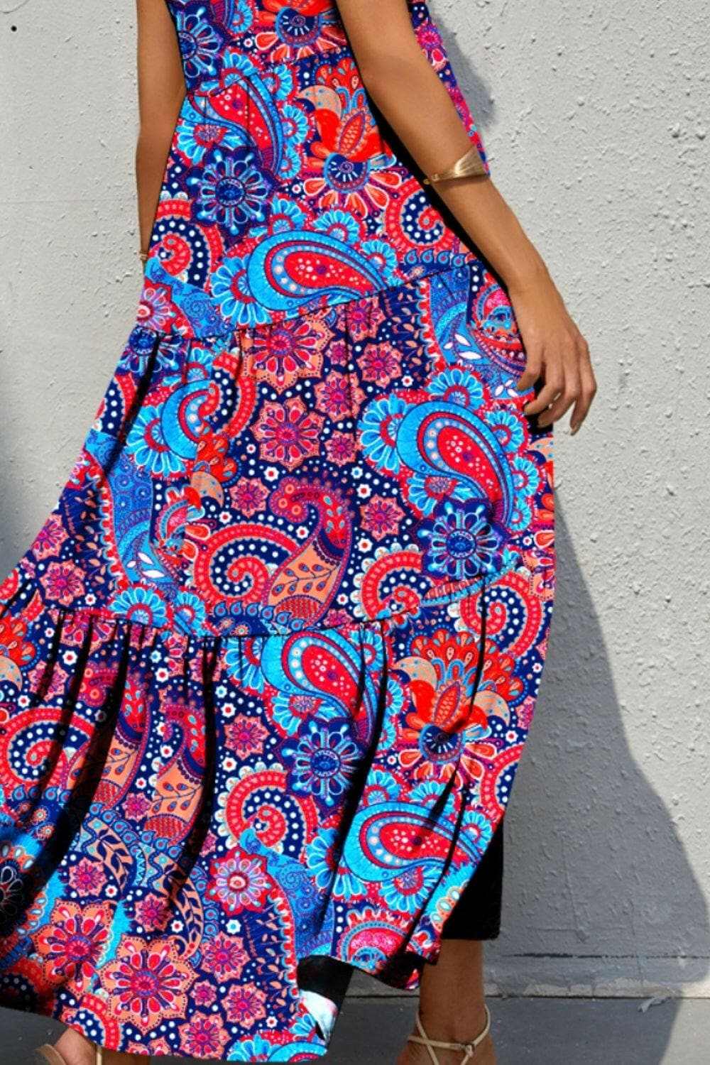 Chic printed tiered dress 