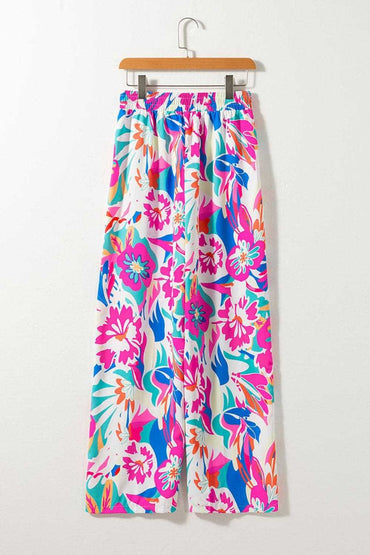 Chic printed wide-leg pants - Love Salve 