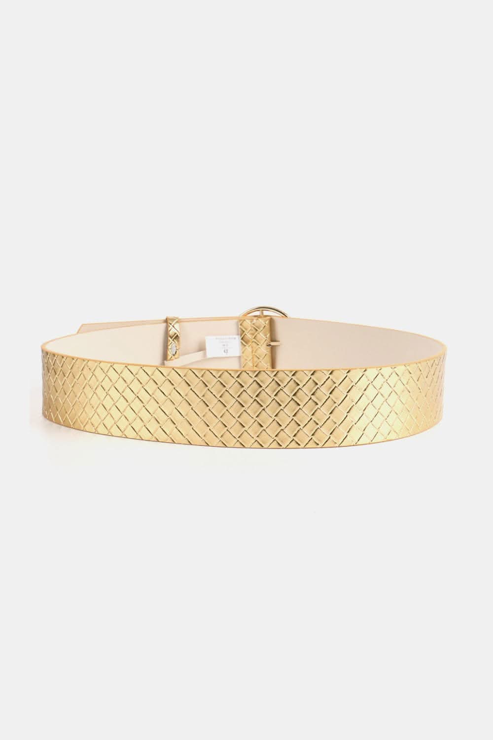 Chic pu leather circle buckle belt 