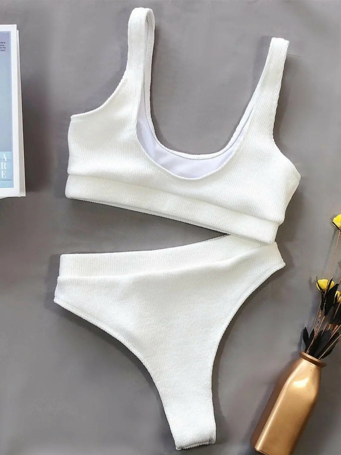 Chic scoop neck bikini set - Love Salve 