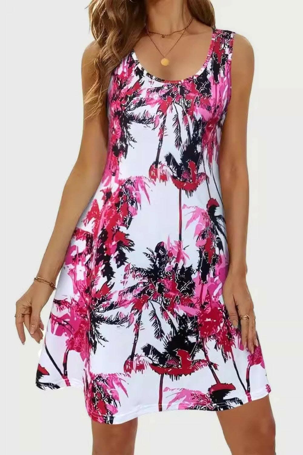 Chic scoop neck mini dress - Love Salve 